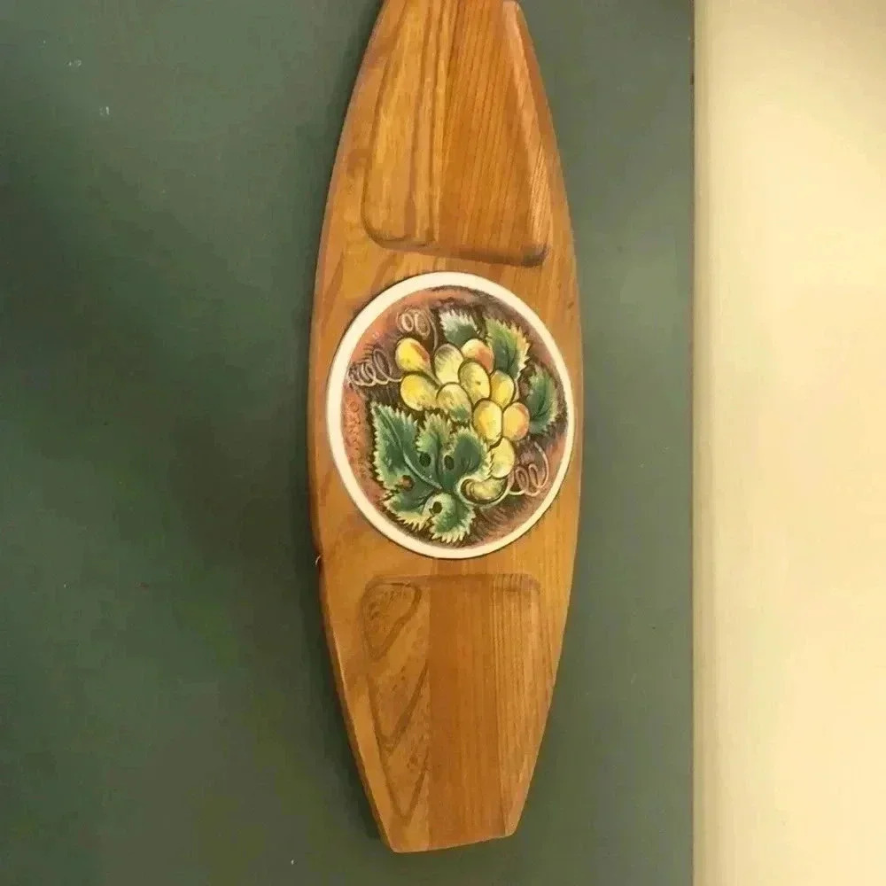Vintage Fred Press Sete wood cheese platter